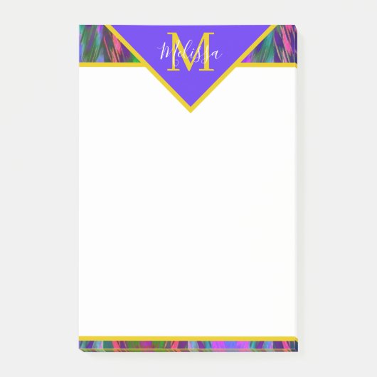 Heldertribaal chevron gepersonaliseerd post-it® notes (Voorkant)