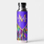 Heldertribaal chevron gepersonaliseerd waterfles (Links)