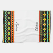Heldertribaal ontwerp op maat theedoek (Horizontaal)