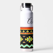 Heldertribaal ontwerp op maat waterfles (Voorkant)