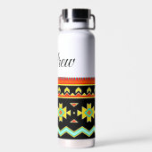 Heldertribaal ontwerp op maat waterfles (Achterkant)