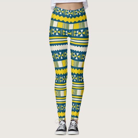 Heldertribpatroon Leggings (Voorkant)
