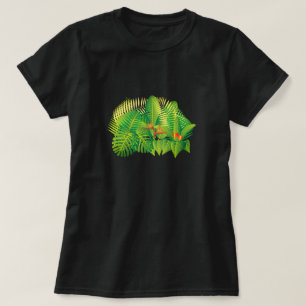 Heldertropische bladeren t-shirt