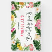 Heldertropische bladpartij spandoek (Verticaal)