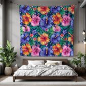 Heldertropische Floral Fleece Deken