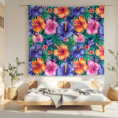 Heldertropische Floral Fleece Deken