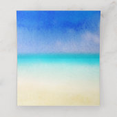 Heldertropische Floral Wedding Table Plaatskaartje (Binnenkant ongevouwen)