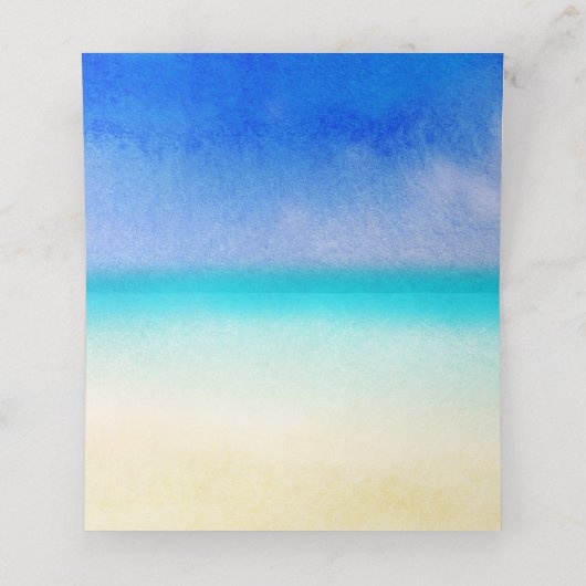 Heldertropische Floral Wedding Table Plaatskaartje (Binnenkant ongevouwen)