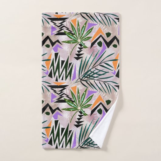 Heldertropische Hawaiiaanse illustratie Bad Handdoek (Handdoek)