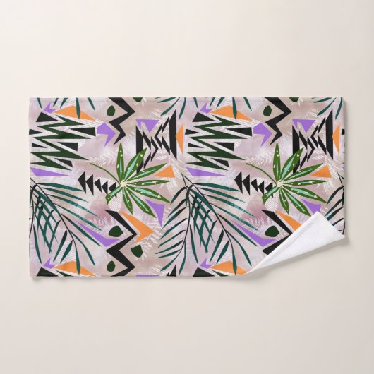 Heldertropische Hawaiiaanse illustratie Bad Handdoek (Handdoek)