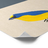 Heldertropische vogeleuphonia op Linen Canvas Poster (Hoek)