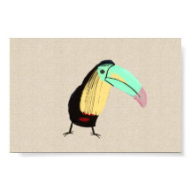Heldertropische vogeltoucan op Linen Canvas