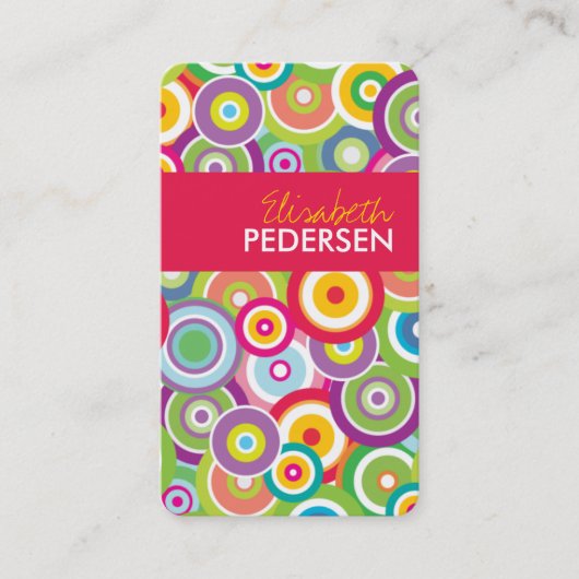 Heldervectorcirkels grafische Visitekaartjes (Voorkant)