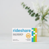 Helderverticale strepen met grote letters, gerimpe visitekaartje (Staand voorkant)