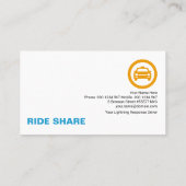 Helderverticale strepen met grote letters, gerimpe visitekaartje (Achterkant)