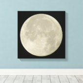 Heldervolle maan op canvasfoto canvas afdruk (Insitu (Houten vloer))