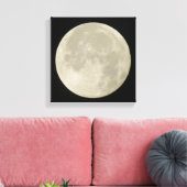 Heldervolle maan op canvasfoto canvas afdruk (Insitu (Woonkamer))