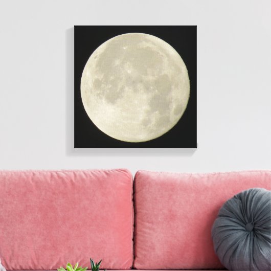 Heldervolle maan op canvasfoto canvas afdruk (Insitu (Woonkamer))