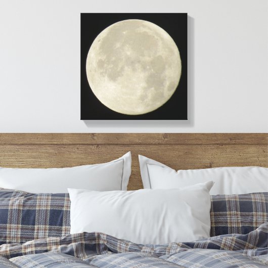 Heldervolle maan op canvasfoto canvas afdruk (Insitu (Slaapkamer))