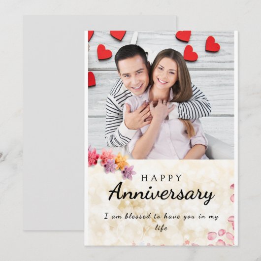 Helderwit, fijn Jubileum Kaart (Voorkant / Achterkant)