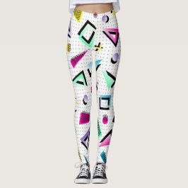 Helderwitte Pop art. 1980 Leggings