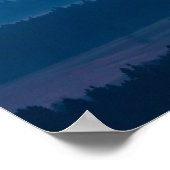 Helderwolken en maan bij zonsopgang poster (Hoek)