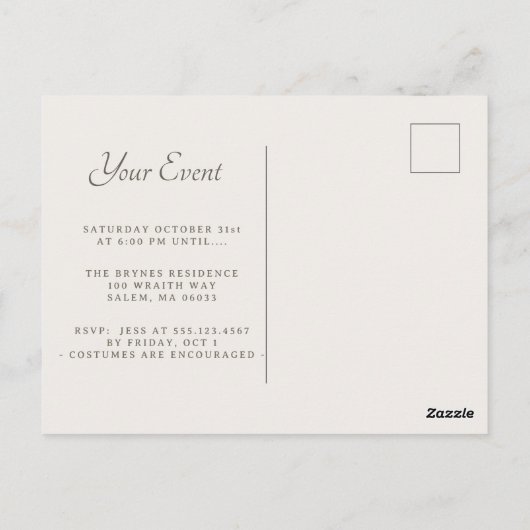 Helderziend, psychisch medium briefkaart (Achterkant)