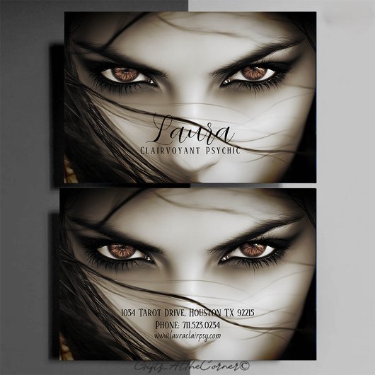 helderziende paranormale vrouw visitekaartje