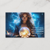 Helderziende Psychische Kristallen Bal Universum Visitekaartje (Achterkant)