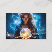 Helderziende Psychische Kristallen Bal Universum Visitekaartje (Voorkant)