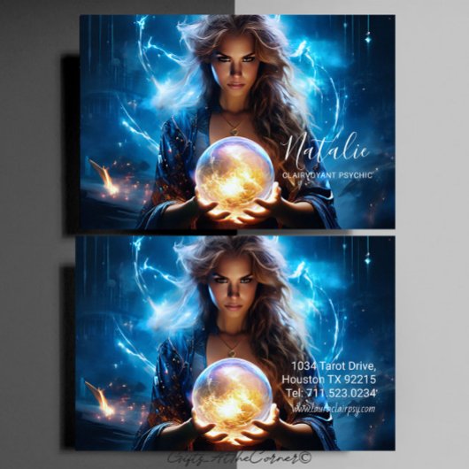Helderziende Psychische Kristallen Bal Universum Visitekaartje