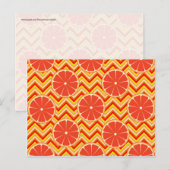 Helderzomerpompelmoes op Oranje gele Chevron Briefkaart (Voorkant / Achterkant)