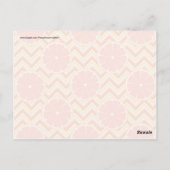 Helderzomerpompelmoes op Oranje gele Chevron Briefkaart (Achterkant)