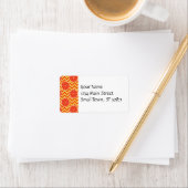 Helderzomerpompelmoes op Oranje gele Chevron Etiket (Insitu)