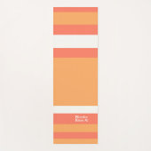Heldestrepen Horizontale Lijnen Rood Oranje Wit Yogamat (Voorkant)