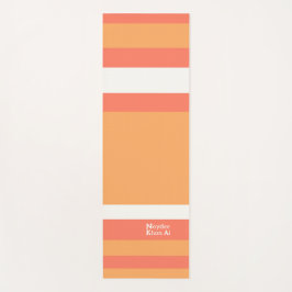 Heldestrepen Horizontale Lijnen Rood Oranje Wit Yogamat