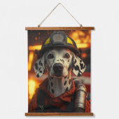 Heldhaftige brandweerman Dalmatiër Hangend Wandkleed (Voorkant)