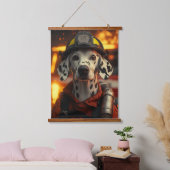 Heldhaftige brandweerman Dalmatiër Hangend Wandkleed (Slaapkamer)