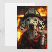Heldhaftige brandweerman Dalmatiër Kaart (Voorkant / Achterkant)