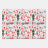 Heldhaftige brandweerman thema inpakpapier vel (Voorkant 3)