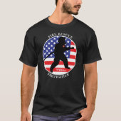 Heldhaftige brandweerslang patriottisch silhouet t-shirt (Voorkant)