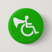 Heldhaftige gehandicapte ronde button 5,7 cm (Voorkant)