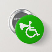 Heldhaftige gehandicapte ronde button 5,7 cm (Voorkant /achterkant)