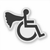 Heldhaftige gehandicapte sticker (Voorkant)