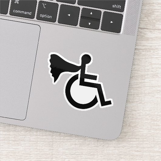 Heldhaftige gehandicapte sticker (Detail)