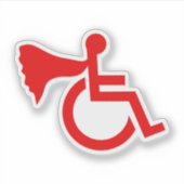 Heldhaftige gehandicapte sticker (Voorkant)