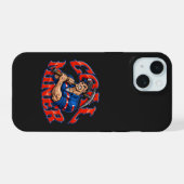 HELDHAFTIGE KOLENMIJNER iPhone 15 CASE (Achterkant horizontaal)