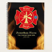 Heldhaftige Maltese Cross brandweerman embleem Planner (Voorkant)