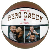 Heldhaftige Papa Vaderdag 2 Foto Collage Basketbal (Voorkant)