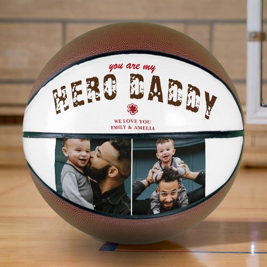 Heldhaftige Papa Vaderdag 2 Foto Collage Basketbal